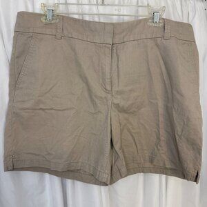 Loft Outlet Womens 6" Short Khaki Cotton Blend Size 12